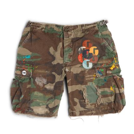 G Patch Woodland Camo Cargo Shorts
